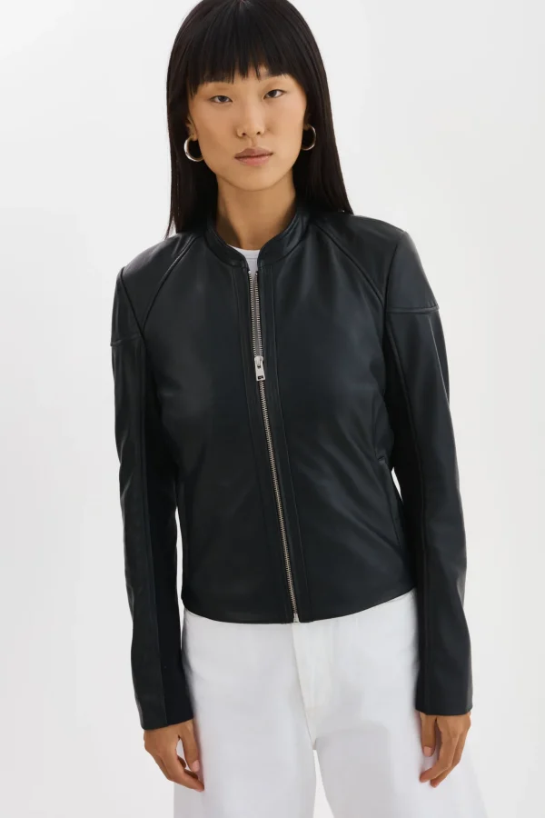 LAMARQUE Leather Jackets | HIRA | Fitted Leather Jacket Black