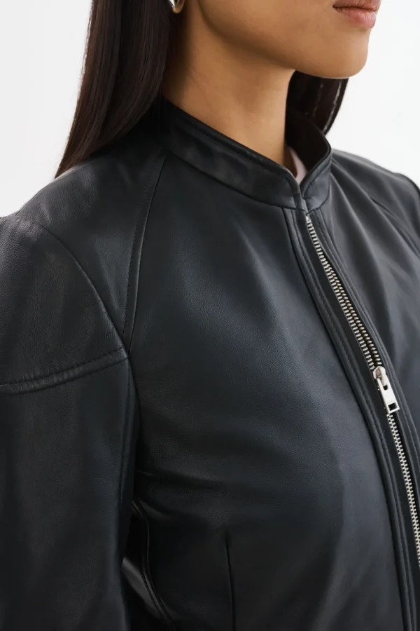 LAMARQUE Leather Jackets | HIRA | Fitted Leather Jacket Black