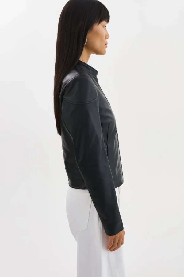 LAMARQUE Leather Jackets | HIRA | Fitted Leather Jacket Black