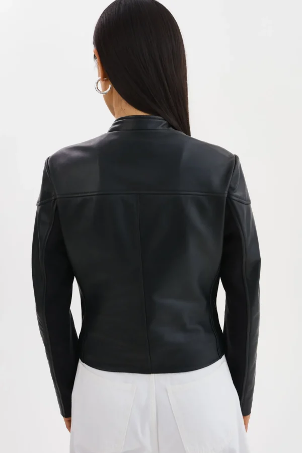 LAMARQUE Leather Jackets | HIRA | Fitted Leather Jacket Black