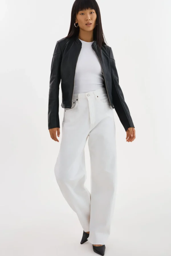 LAMARQUE Leather Jackets | HIRA | Fitted Leather Jacket Black