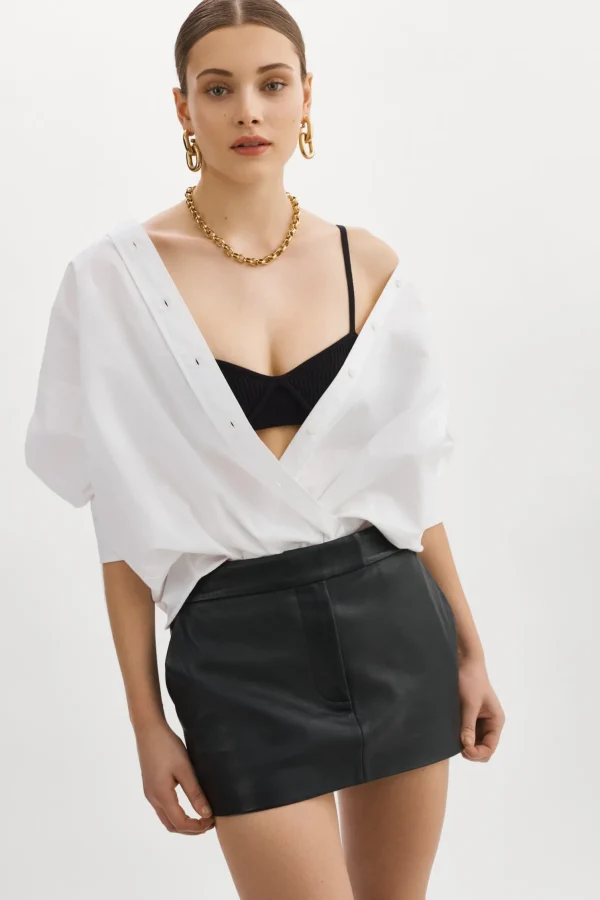 LAMARQUE Skirts | INAYA | Leather Micro Mini Skirt Black
