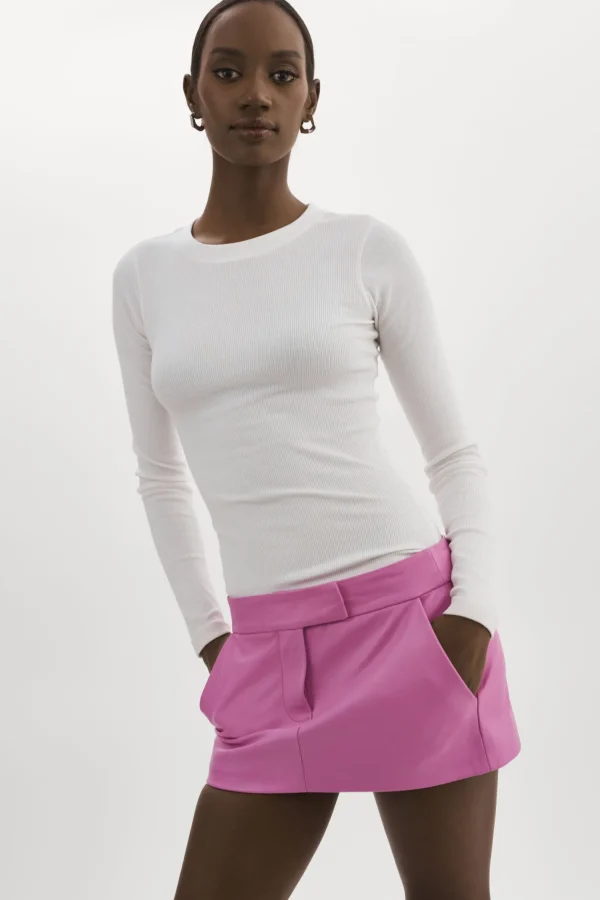 LAMARQUE Skirts | INAYA | Leather Micro Mini Skirt BODACIOUS PINK