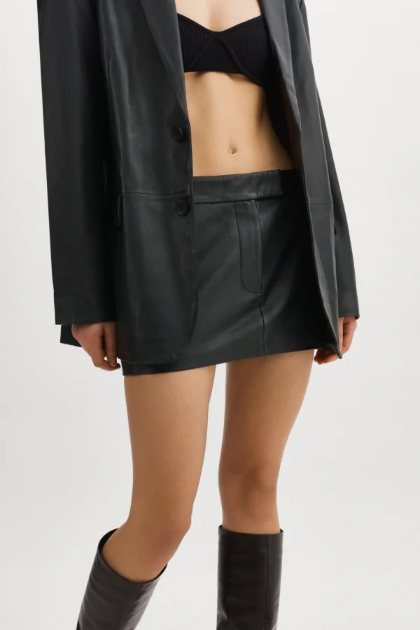 LAMARQUE Skirts | INAYA | Leather Micro Mini Skirt Black