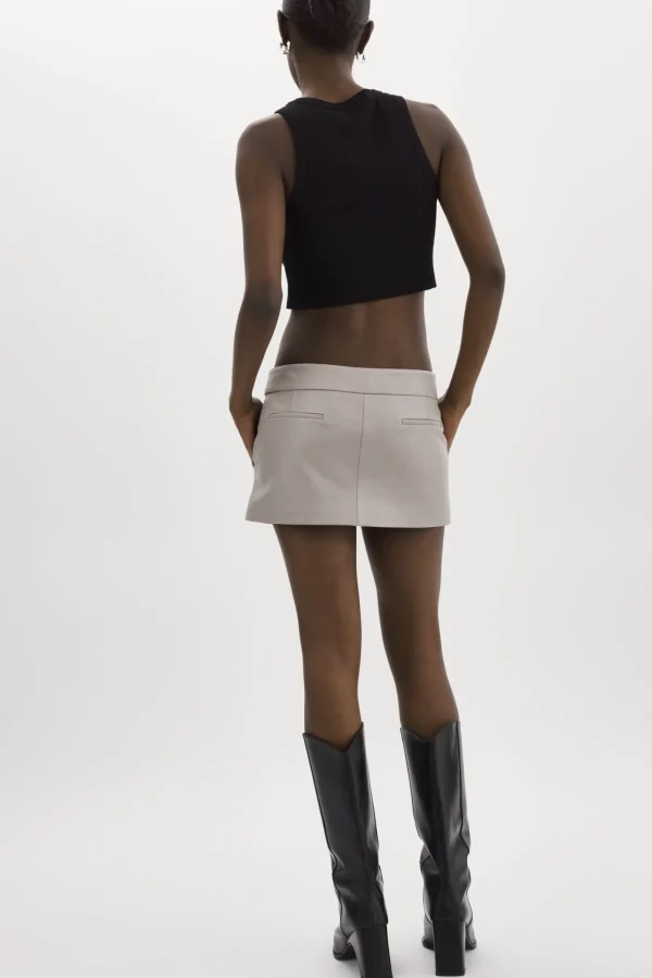 LAMARQUE Skirts | INAYA | Leather Micro Mini Skirt Ash Grey