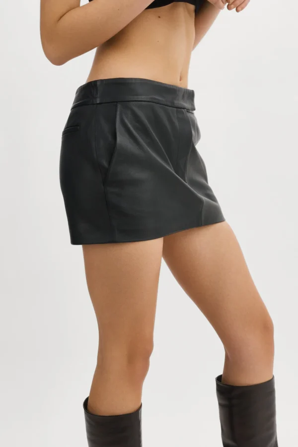 LAMARQUE Skirts | INAYA | Leather Micro Mini Skirt Black