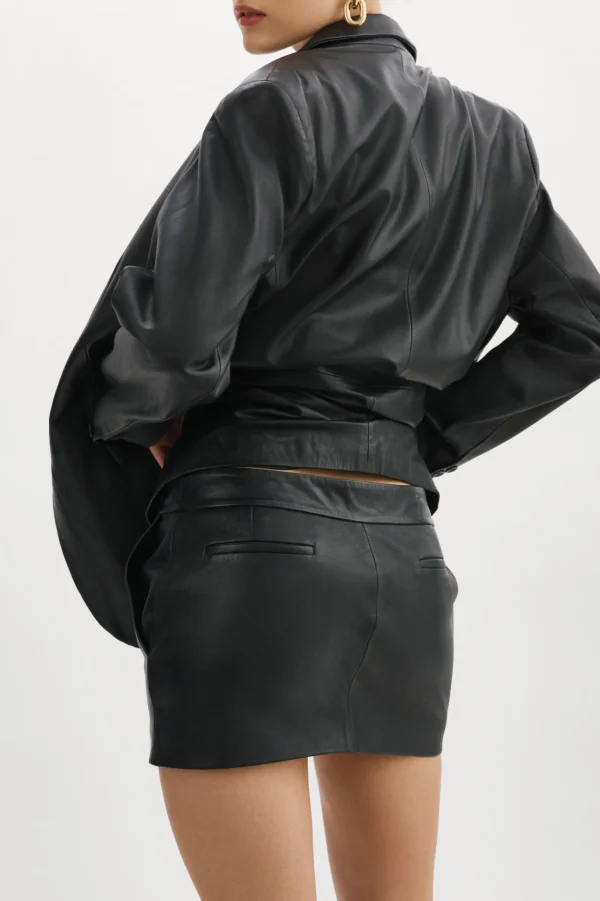 LAMARQUE Skirts | INAYA | Leather Micro Mini Skirt Black