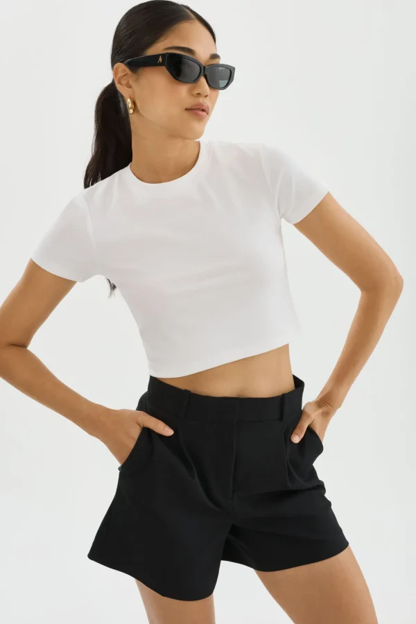 LAMARQUE Tops | INGA | Cropped T-Shirt White