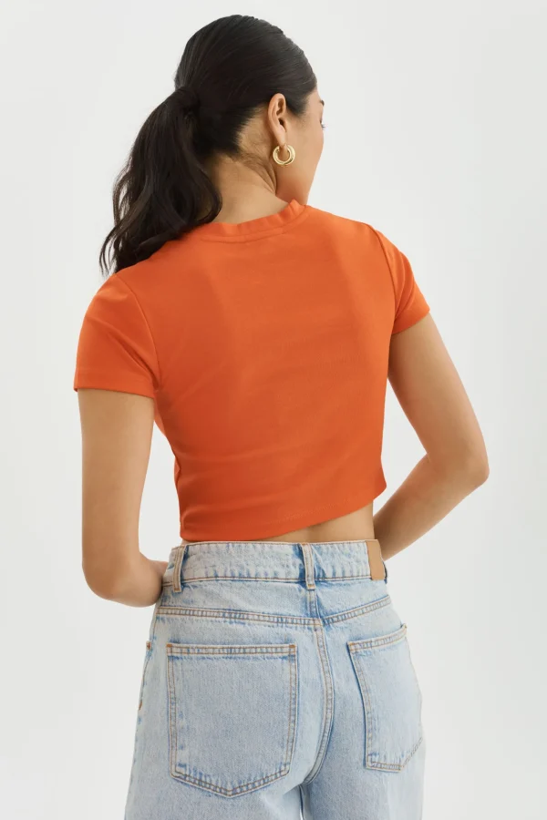 LAMARQUE Tops | INGA | Cropped T-Shirt Spicy Orange