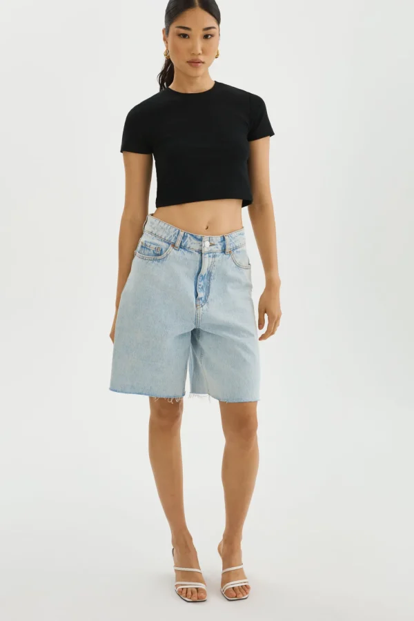 LAMARQUE Tops | INGA | Cropped T-Shirt Black
