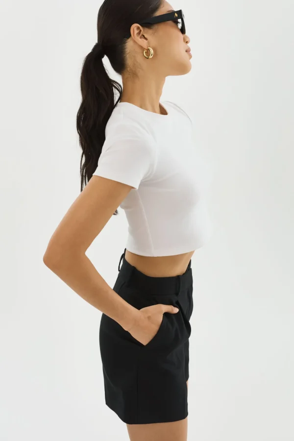 LAMARQUE Tops | INGA | Cropped T-Shirt White