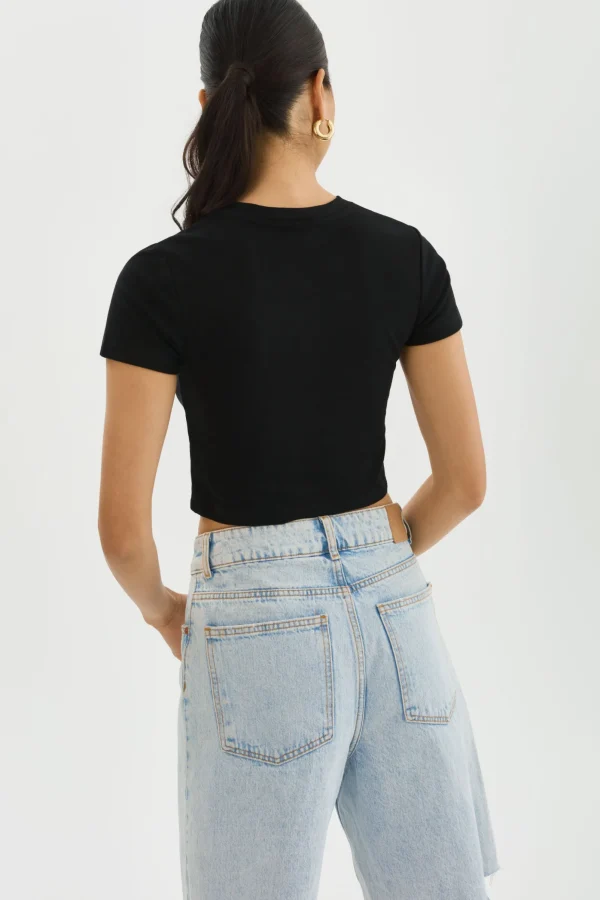 LAMARQUE Tops | INGA | Cropped T-Shirt Black