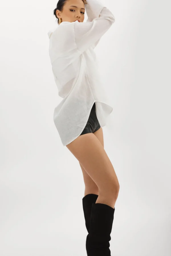 LAMARQUE Tops | JADA | Oversized Linen Shirt White