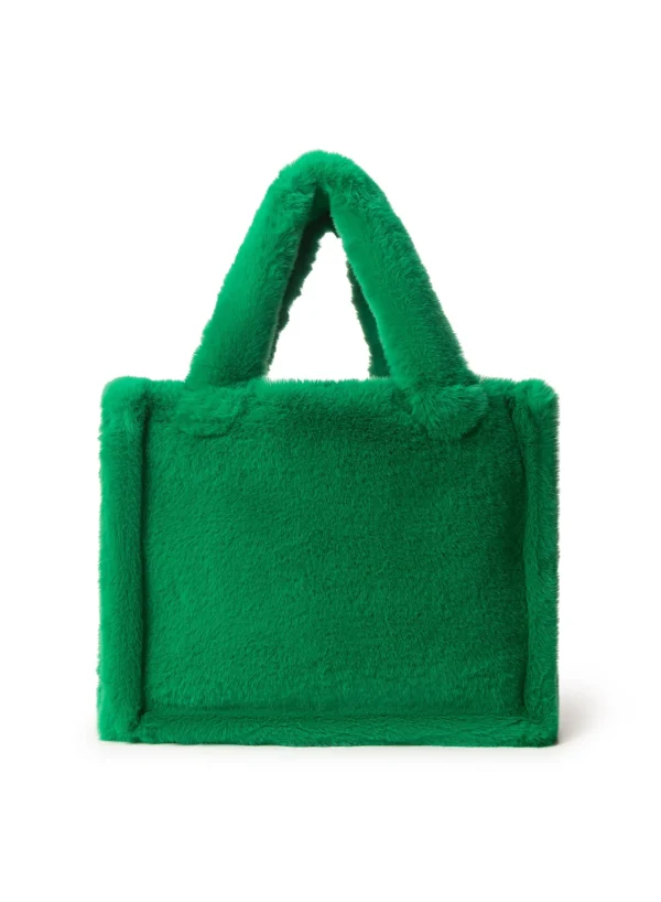 LAMARQUE Accessories | JADE Faux Fur Tote Bag VIBRANT GREEN