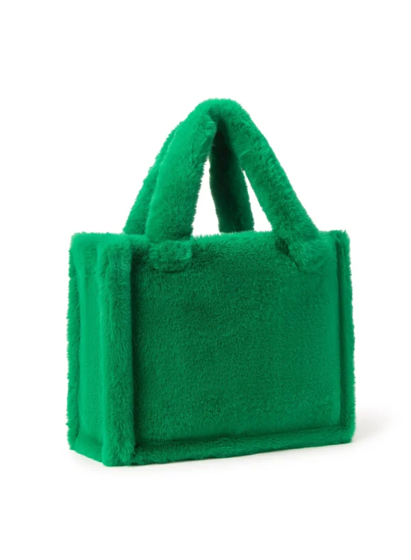 LAMARQUE Accessories | JADE Faux Fur Tote Bag VIBRANT GREEN