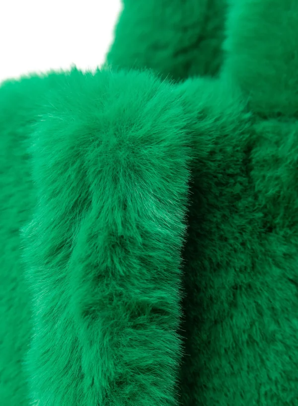 LAMARQUE Accessories | JADE Faux Fur Tote Bag VIBRANT GREEN