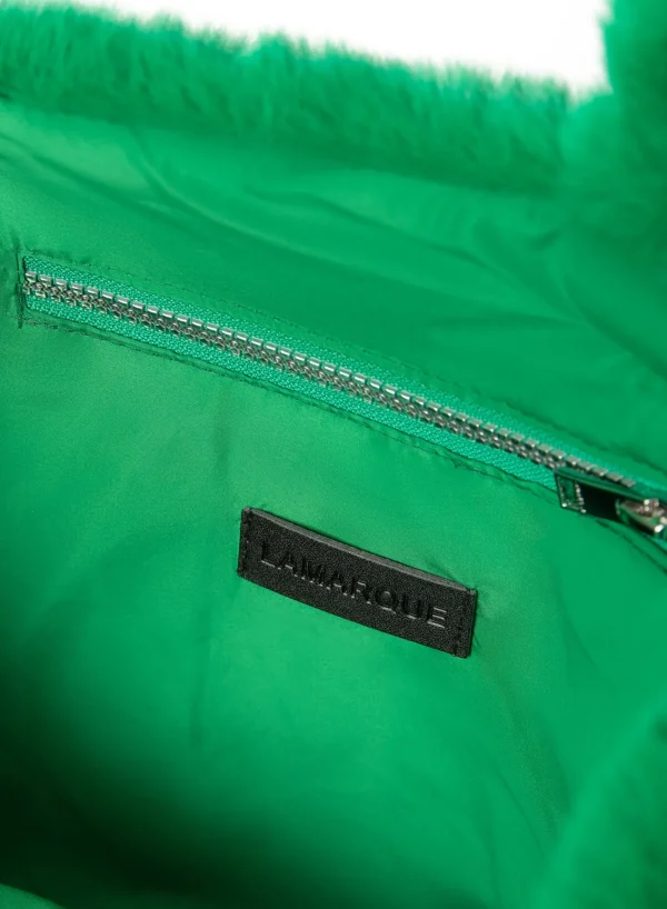 LAMARQUE Accessories | JADE Faux Fur Tote Bag VIBRANT GREEN