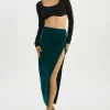 LAMARQUE Skirts | JAY | Faux Leather Skirt Dark Jade