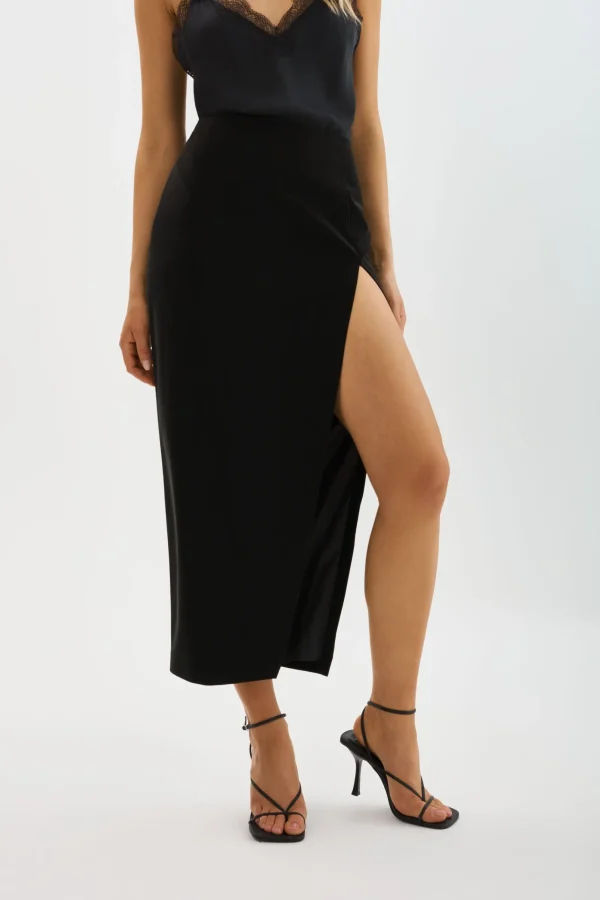 LAMARQUE Skirts | JAY | Faux Leather Skirt Black