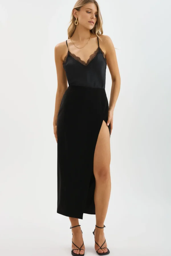 LAMARQUE Skirts | JAY | Faux Leather Skirt Black