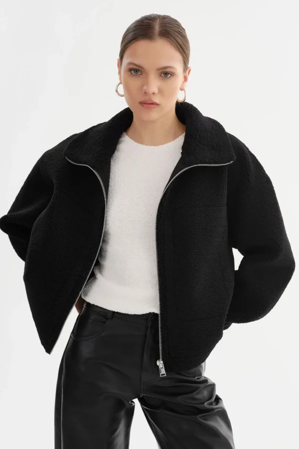 LAMARQUE Coats&Jackets | JAYNA | Sherpa Jacket Black