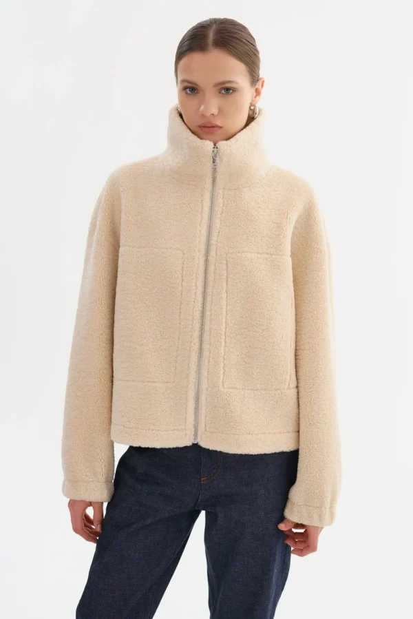 LAMARQUE Coats&Jackets | JAYNA | Sherpa Jacket Beige