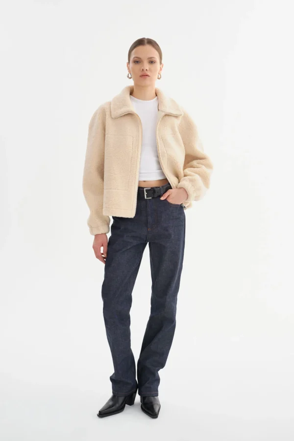 LAMARQUE Coats&Jackets | JAYNA | Sherpa Jacket Beige