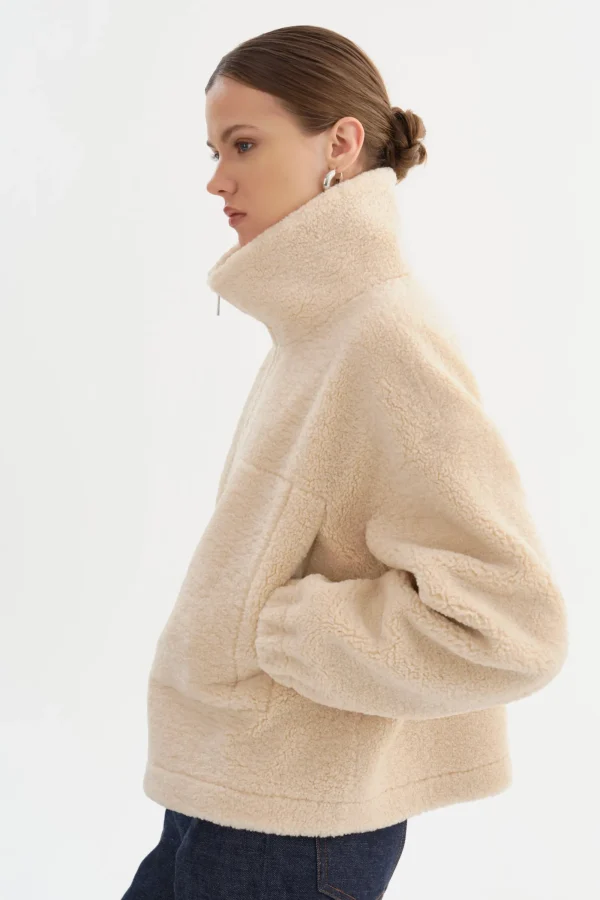 LAMARQUE Coats&Jackets | JAYNA | Sherpa Jacket Beige