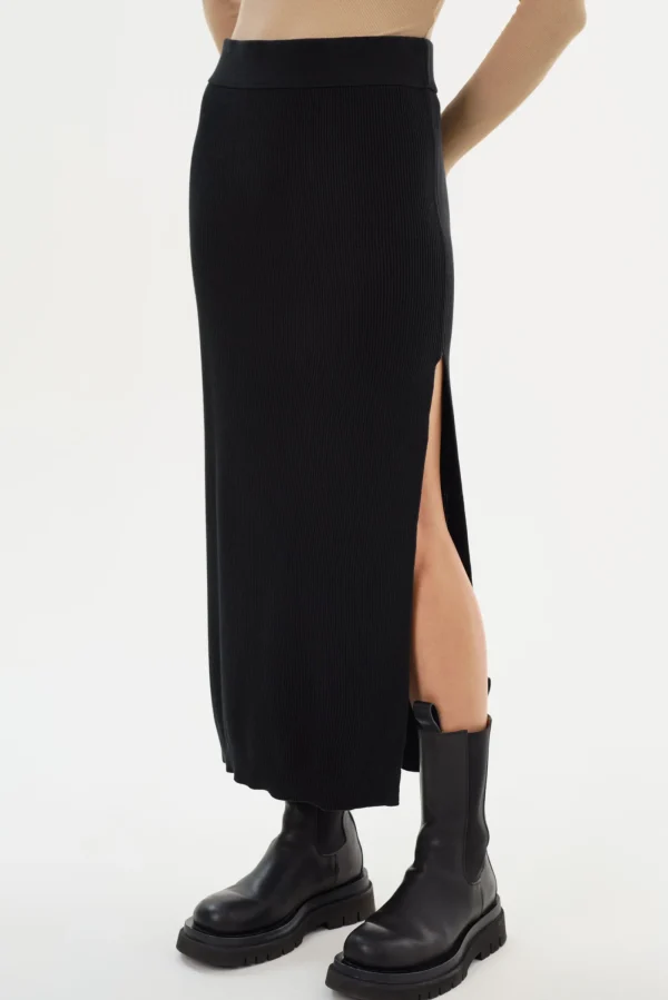 LAMARQUE Skirts | JILLIAN | Knit Midi Skirt Black