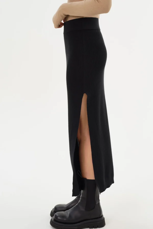 LAMARQUE Skirts | JILLIAN | Knit Midi Skirt Black