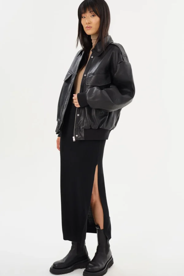LAMARQUE Skirts | JILLIAN | Knit Midi Skirt Black