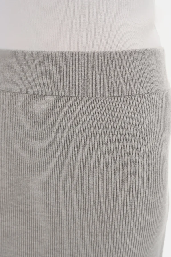 LAMARQUE Skirts | JILLIAN | Knit Midi Skirt Light Heather Grey