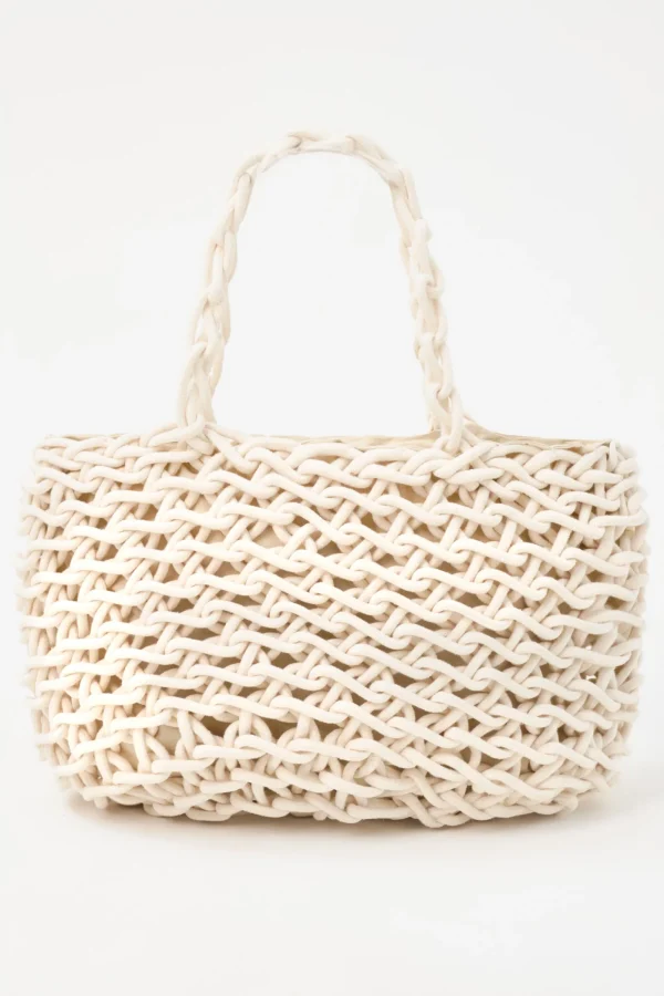 LAMARQUE Accessories | JOLANA | Braided Tote Bag Bone