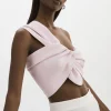 LAMARQUE Tops | JOLIE | Faux Leather One Shoulder Top Pink Parasol