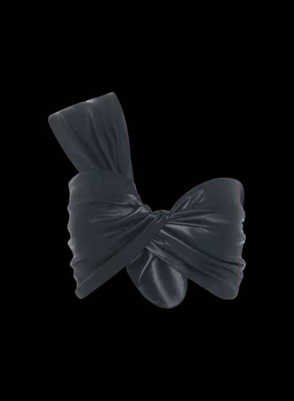 LAMARQUE Tops | JOLIE | Faux Leather One Shoulder Top Black
