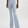 LAMARQUE Pants&Shorts | KAIDA | Faux Leather Flare Pants Baby blue