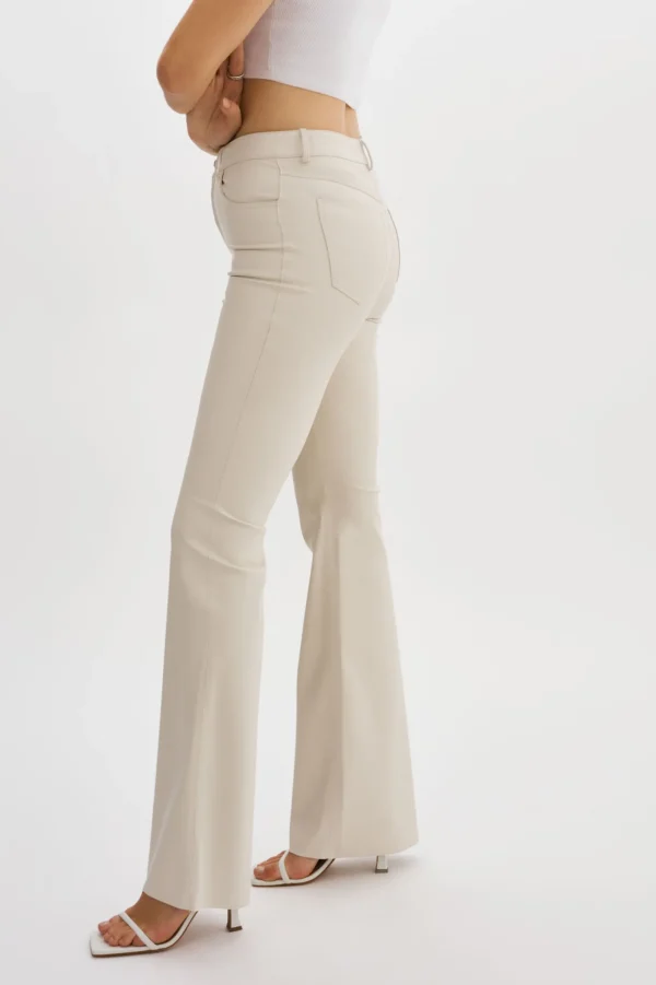 LAMARQUE Pants&Shorts | KAIDA | Faux Leather Flare Pants IVORY