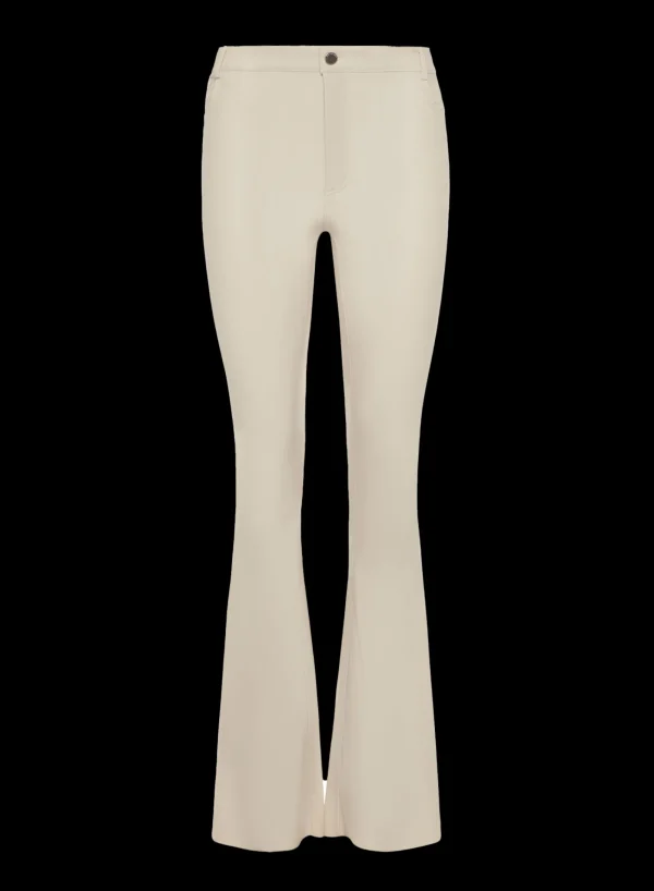 LAMARQUE Pants&Shorts | KAIDA | Faux Leather Flare Pants IVORY