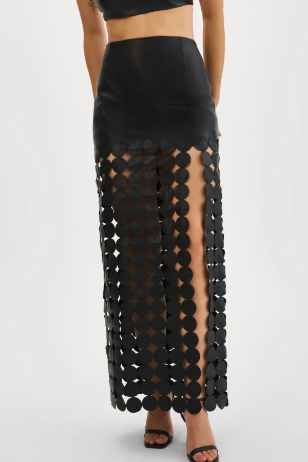 LAMARQUE Skirts | KALI | Multi-Circle Maxi Skirt Black