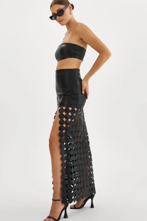 LAMARQUE Skirts | KALI | Multi-Circle Maxi Skirt Black
