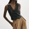 LAMARQUE Tops | KALLIE | Leather Vest Black