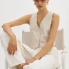 LAMARQUE Tops | KALLIE | Leather Vest Bone