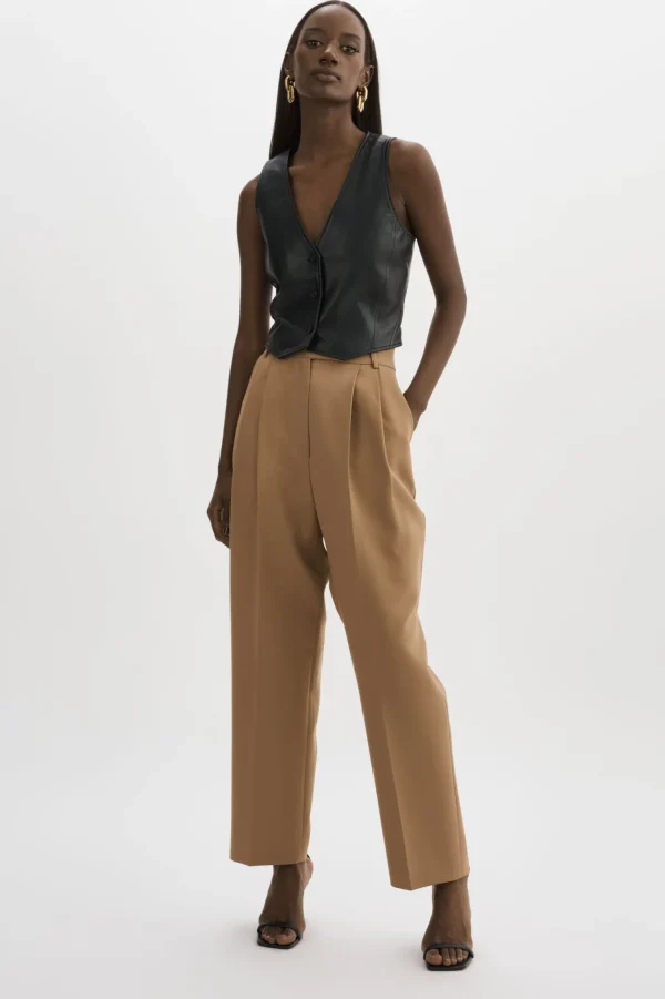 LAMARQUE Tops | KALLIE | Leather Vest Black