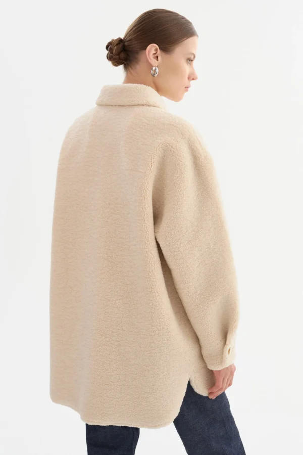 LAMARQUE Coats&Jackets | KANE | Sherpa Shacket Beige