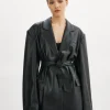 LAMARQUE Dresses | Coats&Jackets | Kassandra | Faux Leather Oversized Blazer Black