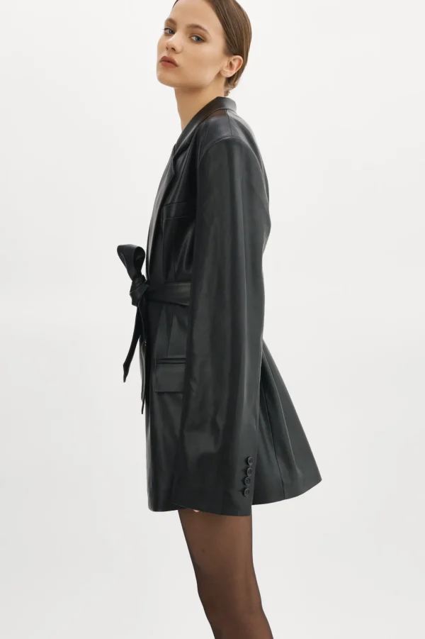LAMARQUE Dresses | Coats&Jackets | Kassandra | Faux Leather Oversized Blazer Black