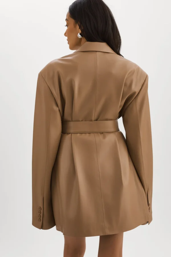 LAMARQUE Dresses | Coats&Jackets | Kassandra | Faux Leather Oversized Blazer MOCHA