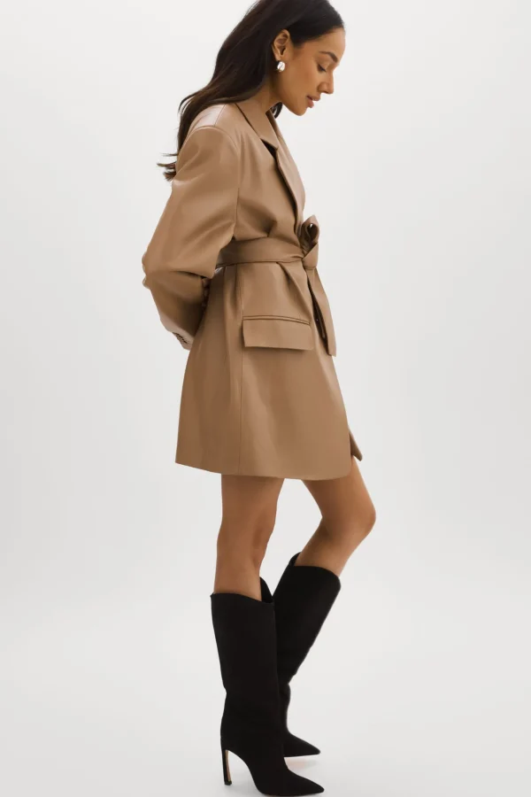 LAMARQUE Dresses | Coats&Jackets | Kassandra | Faux Leather Oversized Blazer MOCHA