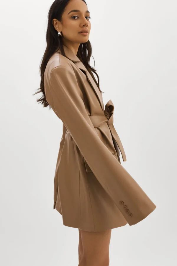LAMARQUE Dresses | Coats&Jackets | Kassandra | Faux Leather Oversized Blazer MOCHA