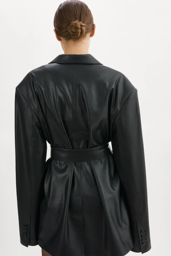 LAMARQUE Dresses | Coats&Jackets | Kassandra | Faux Leather Oversized Blazer Black